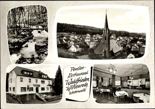Ak Wilsenroth Dornburg Hessen, Pension Restaurant Waldfrieden, Ortsansicht, Außenansicht