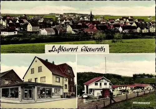 Ak Elkenroth im Westerwald, Kaufhaus Hüsch, Märchenwald, Ortsansicht