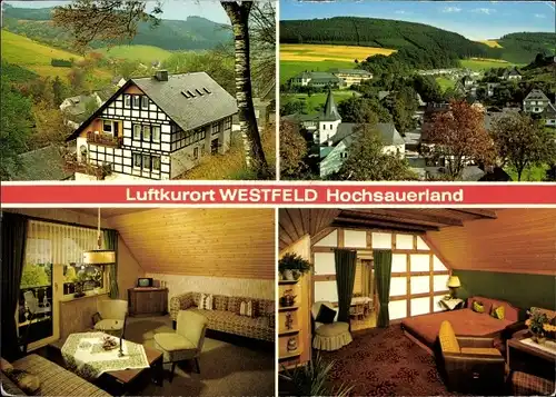 Ak Westfeld Schmallenberg im Sauerland, Ferienwohnungen Haus Padberg, Winterberger Str., Ortsansicht