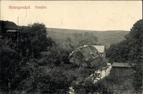Ak Hintergersdorf Tharandt Sachsen, Talmühle