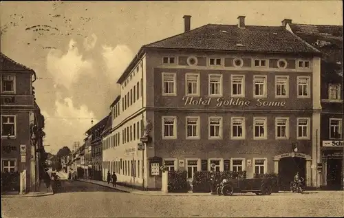 Ak Bischofswerda in Sachsen, Hotel goldne Sonne