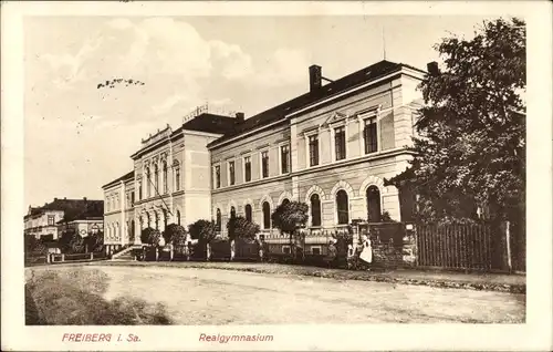 Ak Freiberg in Sachsen, Realgymnasium