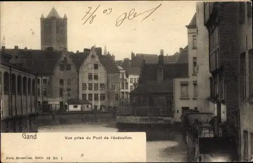 Ak Gand Gent Ostflandern, Pont de l'execution