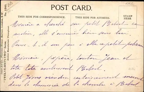 Ak Qui vient m'aider, weinendes Mädchen