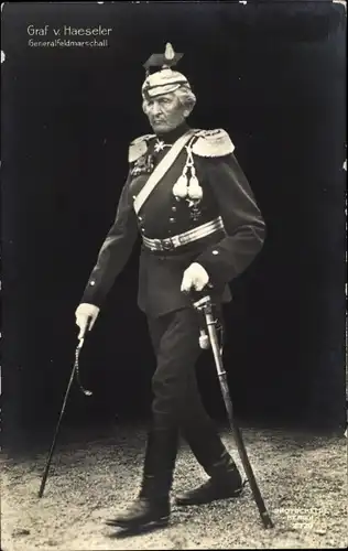 Ak Graf von Haeseler, Generalfeldmarschall, Portrait in Uniform