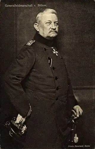 Ak Generaloberst Karl von Bülow, Portrait in Uniform, I. WK, Wohlfahrtskarte