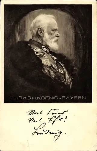Künstler Ak Firle, Walther, König Ludwig III von Bayern