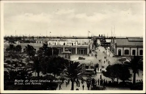 Ak Las Palmas de Gran Canaria Kanarische Inseln, Puerto de la Luz, Muelle de Santa Catalina