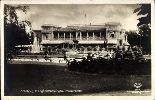 Ak Göteborg Schweden, Trädgårdsföreningen, Restaurant