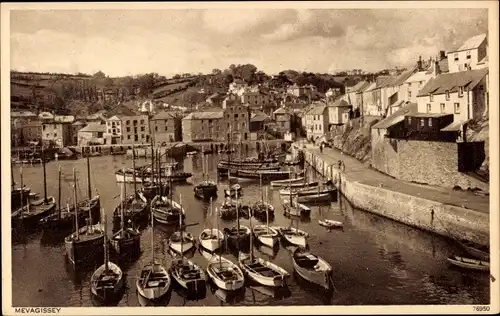 Ak Mevagissey Cornwall England, Hafen