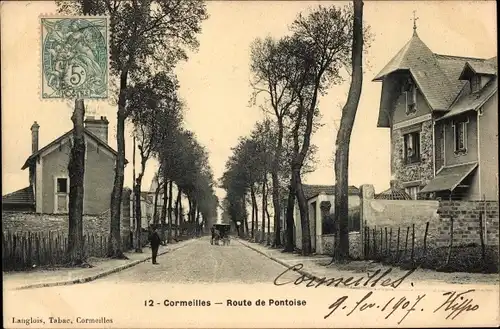 Ak Cormeilles Oise, Route de Pontoise