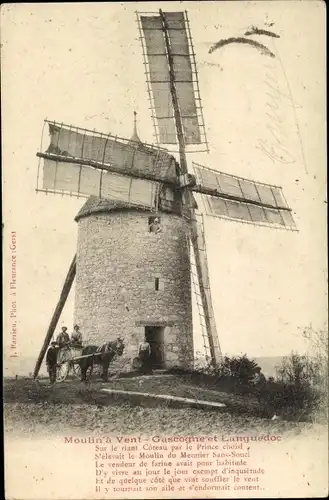 Ak Gers, Languedoc, Moulin a Vent