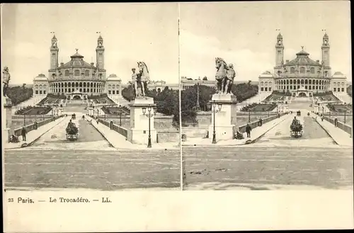Stereo Ak Paris XVI, Le Trocadéro