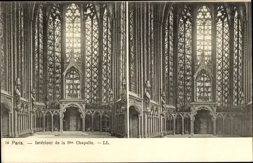 Stereo Ak Paris I,  Ile de la Cité, Sainte Chapelle, Interieur