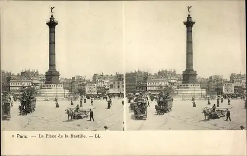 Stereo Ak Paris IV, La Place de la Bastille