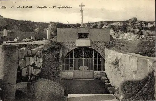 Ak Carthage Karthago Tunesien, Chapelle de l'Amphitheatre