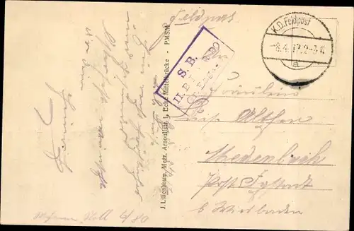 Ak Loupmont Meuse, Straßenpartie, Kriegszerstörung 1. WK