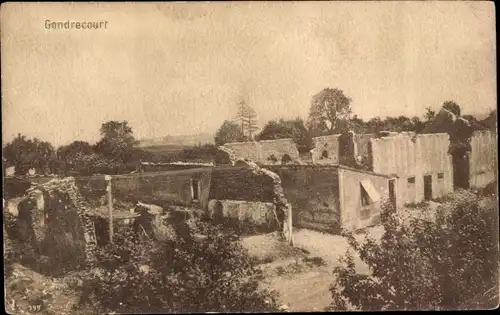 Ak Gondrecourt Meuse, Kriegszerstörung 1. WK