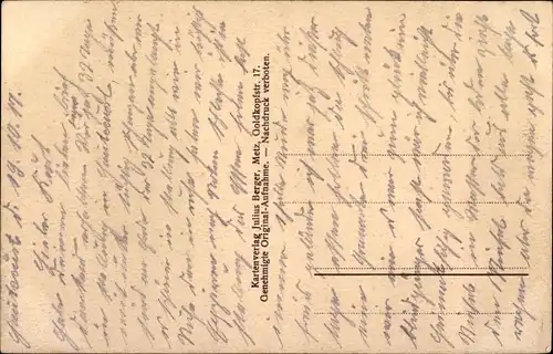 Ak Hermeville Meuse, Kriegszerstörung 1. WK, Zerstörte Kirche