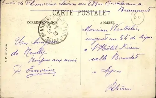 Ak Neuilly en Thelle Oise, Rue de Beauvais, Coiffeur