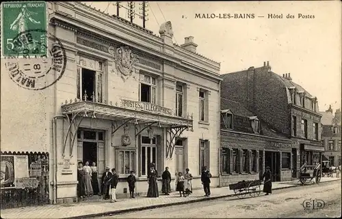 Ak Malo les Bains Nord, Hotel des Postes et Telegraphes