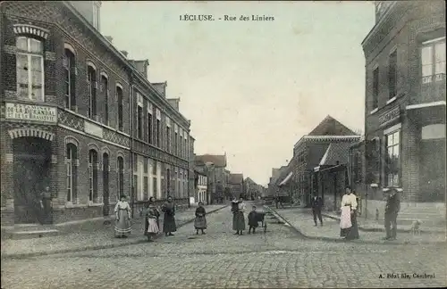 Ak Lécluse Nord, Rue des Liniers