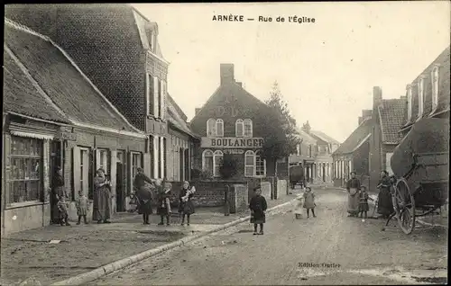 Ak Arnèke Nord, Rue de l'Eglise, Boulangerie