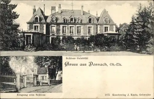 Ak Dornach Mulhouse Mülhausen Elsass Haut Rhin, Schloss Geisbühl