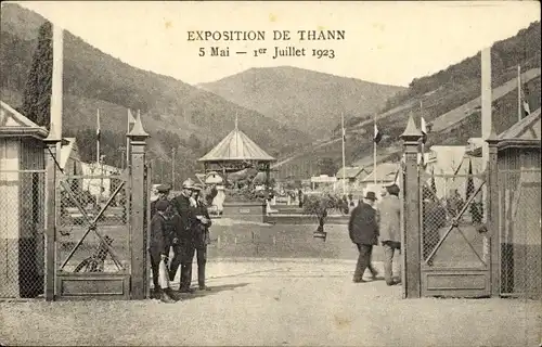 Ak Thann Elsass Haut Rhin, Exposition, 1923, Ausstellungsgelände