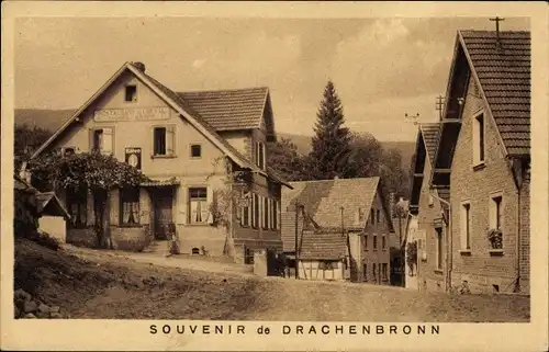 Ak Drachenbronn Birlenbach Elsass Bas Rhin, Ortsansicht, Häuser, Restaurant