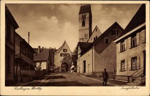 Ak Riedlingen in der Schwäbischen Alb, Partie am Zwiefalter Tor