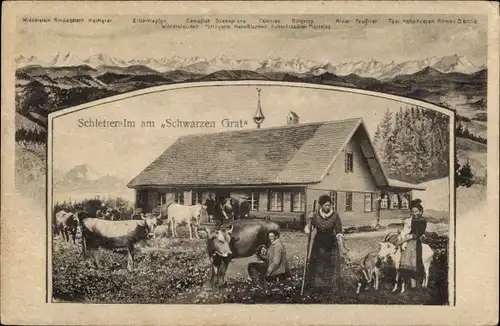 Ak Isny im Allgäu, Schletteralm am Schwarzen Grat