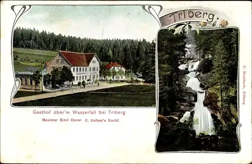 Ak Triberg im Schwarzwald, Gasthof, Wasserfall