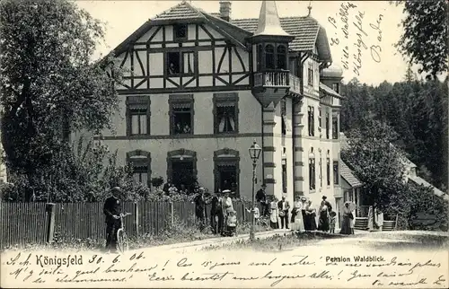 Ak Königsfeld im Schwarzwald Baden, Pension Waldblick