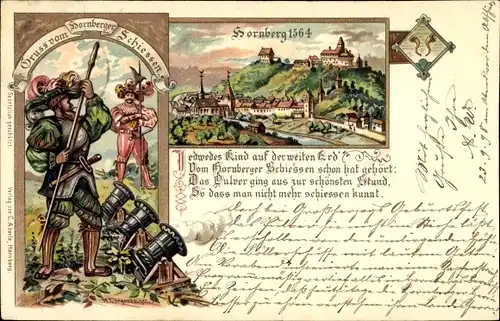 Künstler Litho Langenbacher, Hornberg im Ortenaukreis, Hornberger Schießen, Kanonen, Redewendung