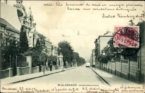 Ak Mönchengladbach am Niederrhein, Regentenstraße