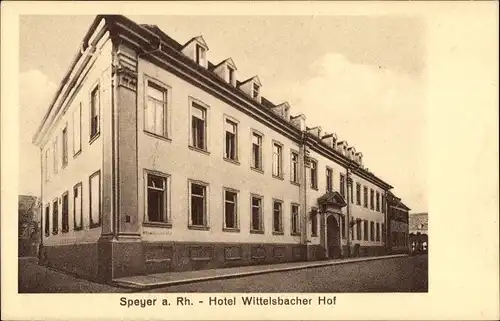 Ak Speyer am Rhein, Hotel Wittelsbacher Hof