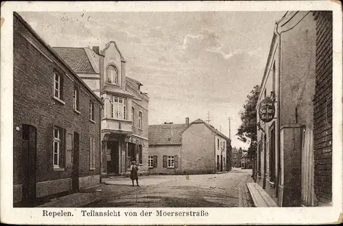 Ak Repelen Rheinkamp Moers am Niederrhein, Moerserstraße mit Süfers Kaffee