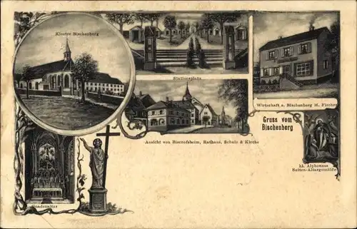 Ak Bischoffsheim Bischofsheim Elsass Bas Rhin, Kloster Bischenberg, Wirtschaft M. Fischer