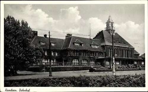 Ak Hamborn Duisburg im Ruhrgebiet, Bahnhof