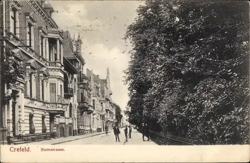 Ak Krefeld am Niederrhein, Steinstraße