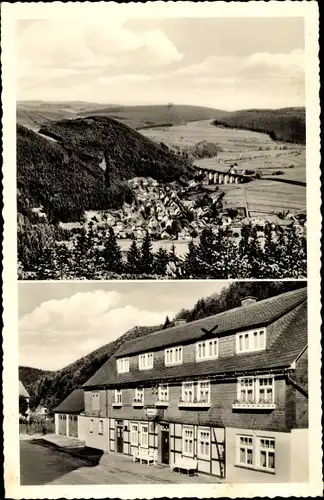 Ak Willingen im Upland Waldeck Hessen, Panorama, Pension Wiesemann