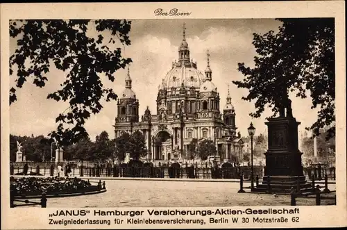 Ak Berlin Mitte, Der Dom, Janus Hamburger Versicherungs Aktiengesellschaft, Motzstraße 62