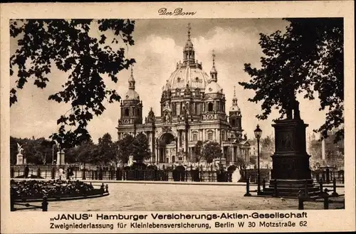 Ak Berlin Mitte, Der Dom, Janus Hamburger Versicherungs Aktiengesellschaft, Motzstraße 62