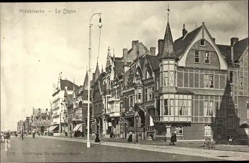 Ak Middelkerke Westflandern, La Digue