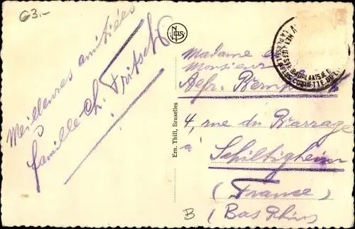 Ak Middelkerke Westflandern, Vue generale de la Plage