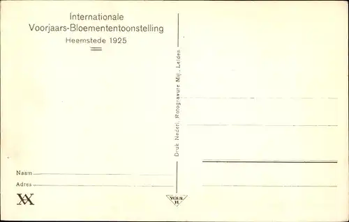 Ak Heemstede Nordholland Niederlande, Rotspartij, International Voorjaars Bloementoonstelling, 1925