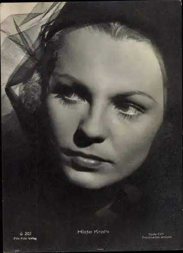 Ak Schauspielerin Hilde Krahl, Portrait