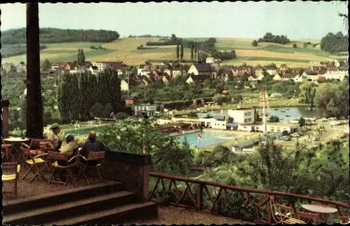 Ak Valkenburg Südholland, Teilansicht mit Freibad