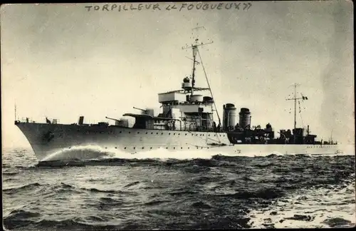 Ak Marine Militaire Francaise, Fougueux, Torpilleur, Französisches Kriegsschiff